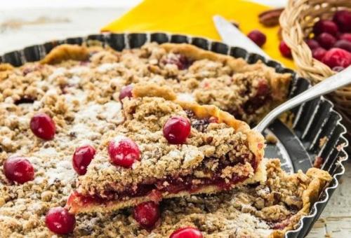 Открытый пирог с клюквой. Открытый пирог с клюквой.