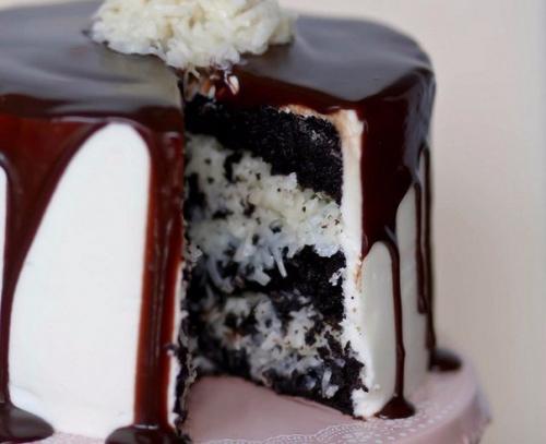 Шоколадно - кокосовый торт.