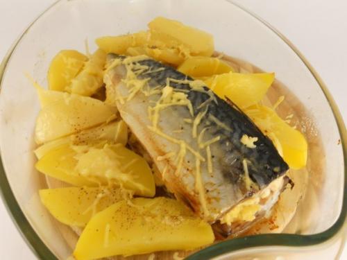 Запеченная скумбрия с сыром. 07 Запеченная скумбрия с сыром. 07