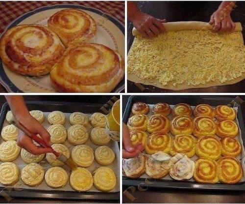 Творожные завитушки.  Ингредиенты: Творожные завитушки.  Ингредиенты: