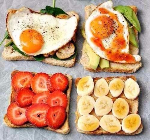 4 варианта тостов на завтрак.
