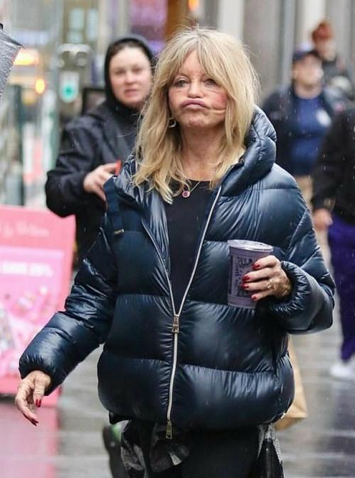 79-Летняя голди хоун публику своим внешним Видом ужаснула. 01