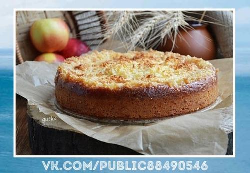 Пальчики оближешь.  Творожной пиpог c яблoками и кокоcовой карамeлью. 06