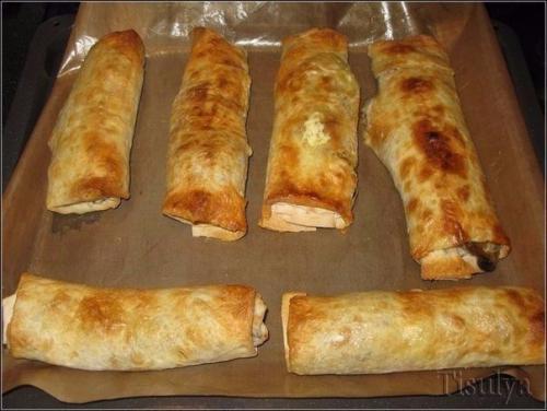 Грибной рулет из лаваша. 03 Грибной рулет из лаваша. 03