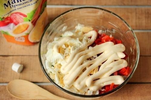 Салат Шедевр с курицей и сладким перцем отлично подойдет к новогоднему столу! 04 Салат Шедевр с курицей и сладким перцем отлично подойдет к новогоднему столу! 04