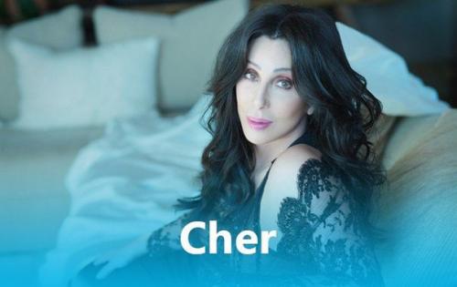 Cher.  Американская поп - исполнительница, автор песен, актриса, режиссёр и музыкальный продюсер.