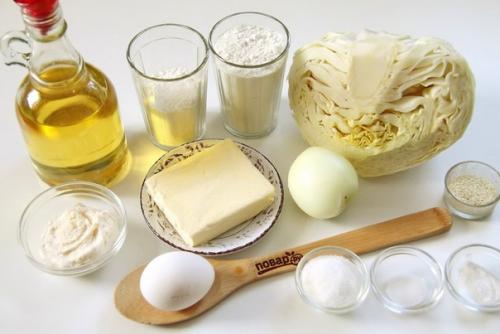 Пирог из свежей капусты в духовке. 01 Пирог из свежей капусты в духовке. 01