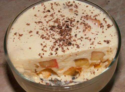 Сметанное желе с бананами. 

