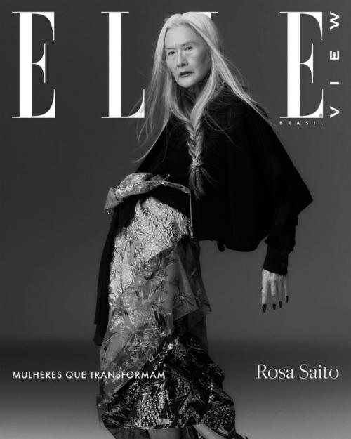 75-Летняя роза саито открыла себя как модель в возрасте 68лет, когда ее волосы уже полностью поседели. 02