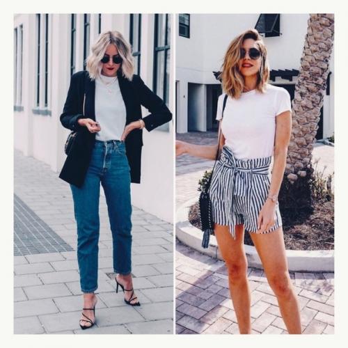 Простая белая футболка у каждой женщины есть.