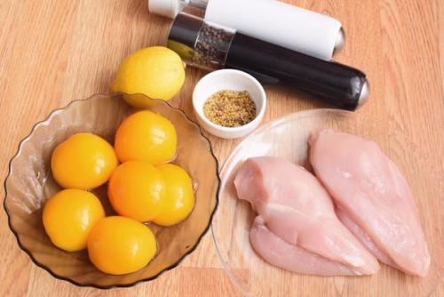 Куриная грудка с персиками. 01 Куриная грудка с персиками. 01