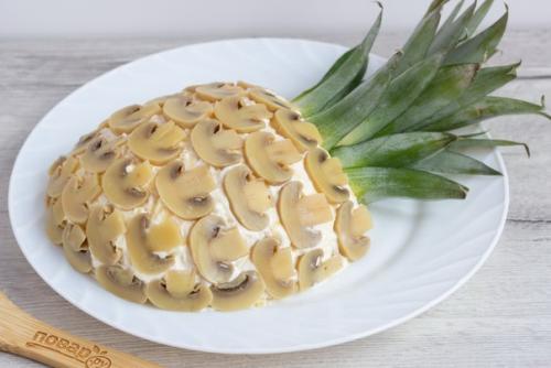 Салат Ананас с курицей и грибами. 05 Салат Ананас с курицей и грибами. 05