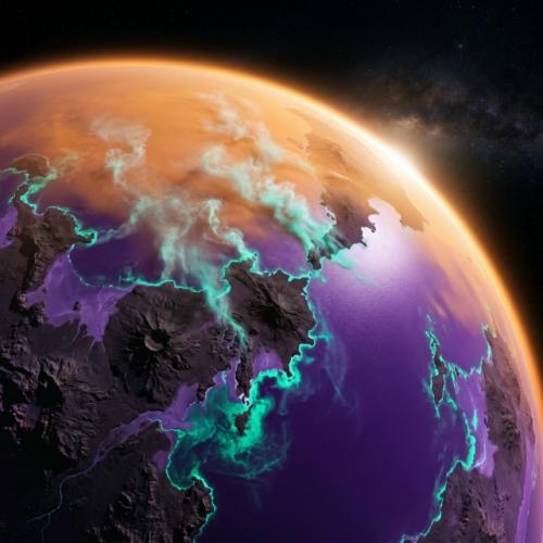 Только в том случае, если бы вы посмотрели на землю из космоса 3 миллиарда лет назад - она была бы не голубой.  