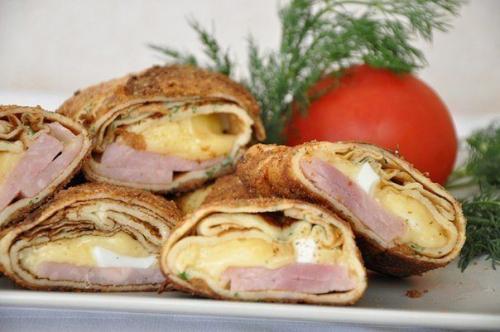 Блинчики с начинкой в панировке. Блинчики с начинкой в панировке.
