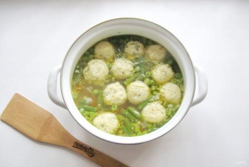 Овощной суп с сырными шариками. 05