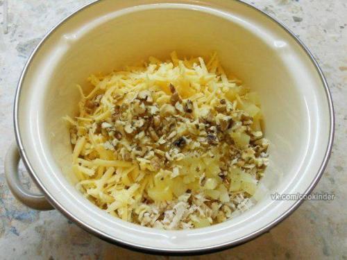 Салат с курицей и ананасом в тарталетках. 02 Салат с курицей и ананасом в тарталетках. 02