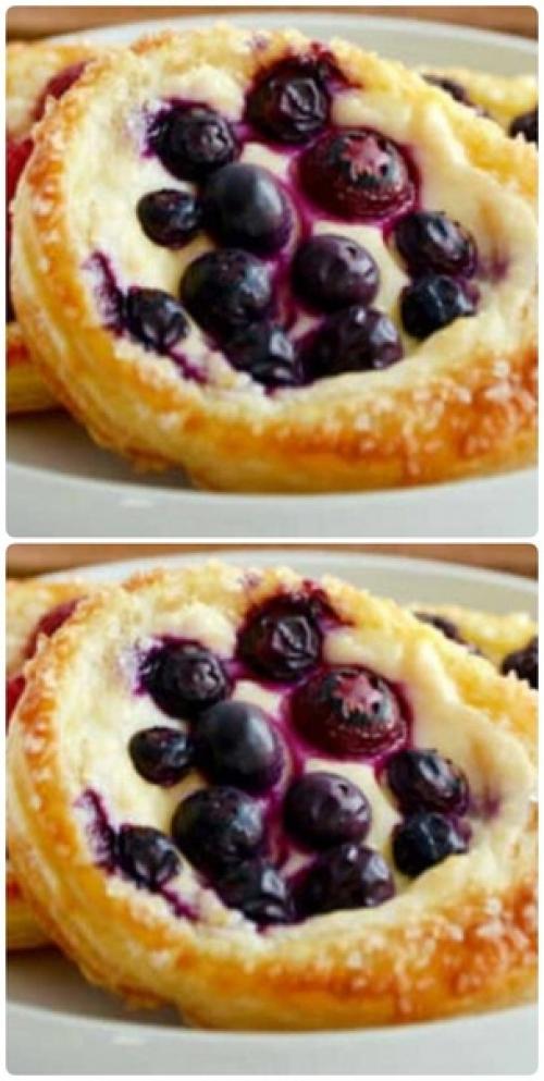 Тарталетки с начинкой из творога и ягодами из готового слоеного теста. 01 Тарталетки с начинкой из творога и ягодами из готового слоеного теста. 01