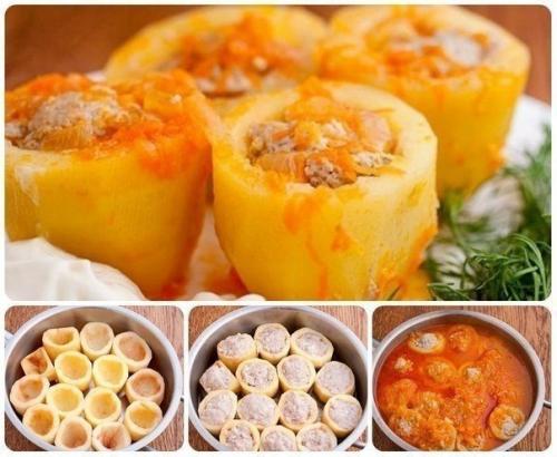 Фаршированная картошечка? 

Ингредиенты: 

