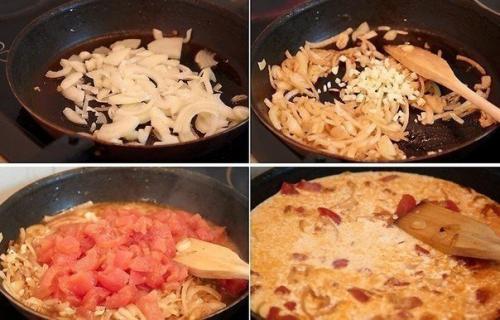 Курица в томатно - сливочном соусе. 04