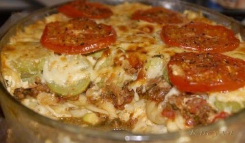 Ленивая лазанья - запеканка с кабачками. 04