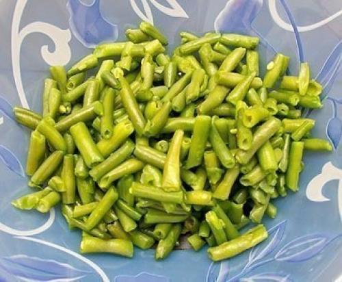 Салат с ветчиной и стручковой фасолью. 02