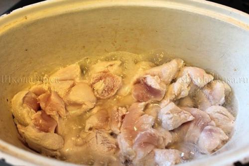 Овощное рагу с курицей. 06