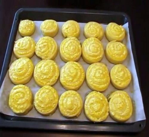 Обалденные завитушки с творогом и заливкой из сметаны. 03 Обалденные завитушки с творогом и заливкой из сметаны. 03