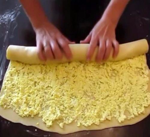 Обалденные завитушки с творогом и заливкой из сметаны. 02 Обалденные завитушки с творогом и заливкой из сметаны. 02