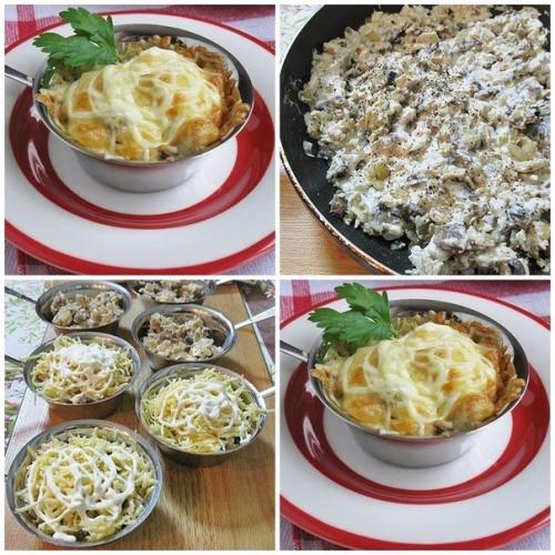 Жюльен из курицы с грибами. Жюльен из курицы с грибами.