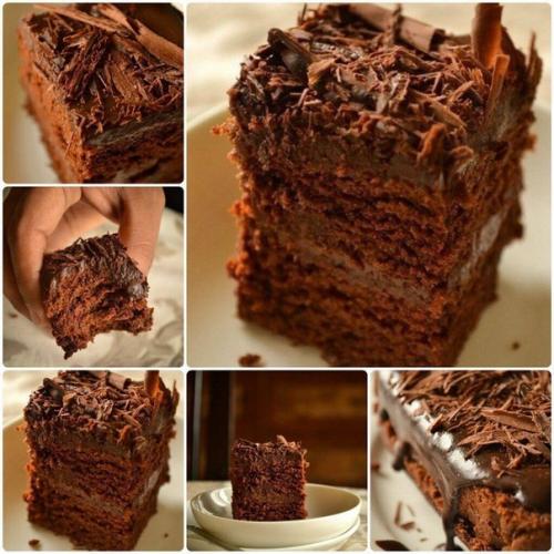 Супер - влажный шоколадный пирог (без яиц).

