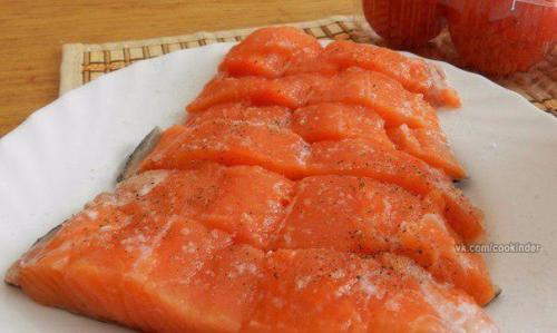 Запечённая сёмга с сыром. 01