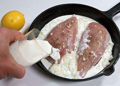 Куриные грудки, запеченные в сливках под сыром. 01