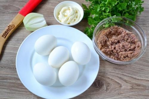 Яйца, фаршированные рыбными консервами. 01 Яйца, фаршированные рыбными консервами. 01