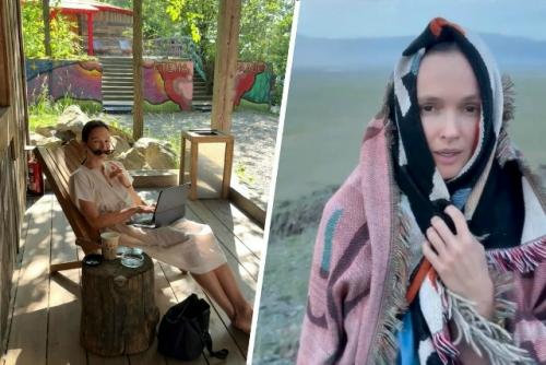 Экс - жена режиссера Федора Бондарчука, актриса Паулина Андреева, опубликовала фото с отдыха в горах в России.  