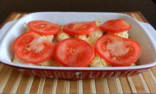 Запечённая сёмга с сыром. 05