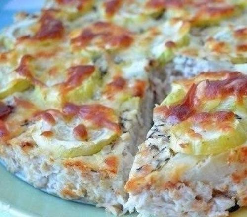 Легкий куриный пирог - запеканка (для завтрака).

