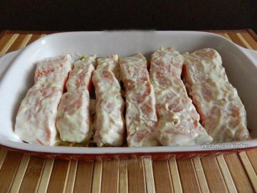 Запечённая сёмга с сыром. 02