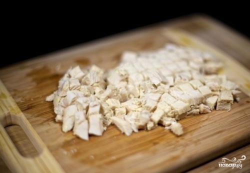 Салат с курицей и овощами. 01