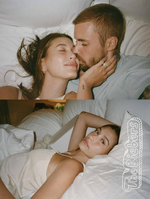 Хейли и Джастин бибер на страницах W Youth Magazine целуются.

