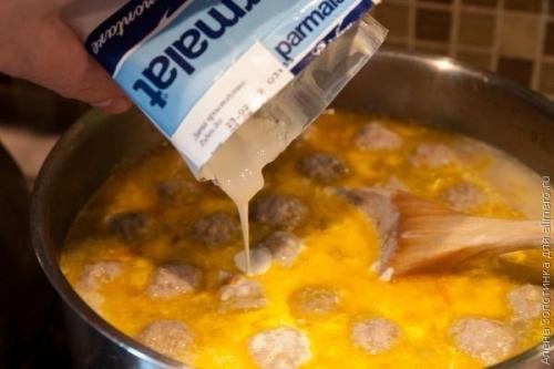 Сливочный суп с фрикадельками. 05 Сливочный суп с фрикадельками. 05