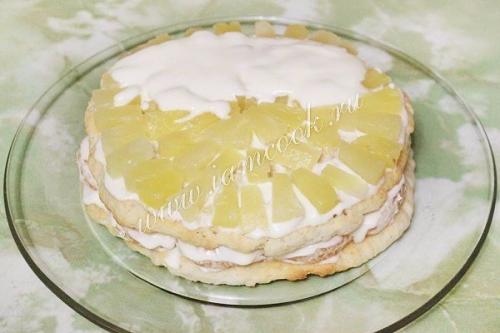 Сметанный торт с фруктами. 05 Сметанный торт с фруктами. 05