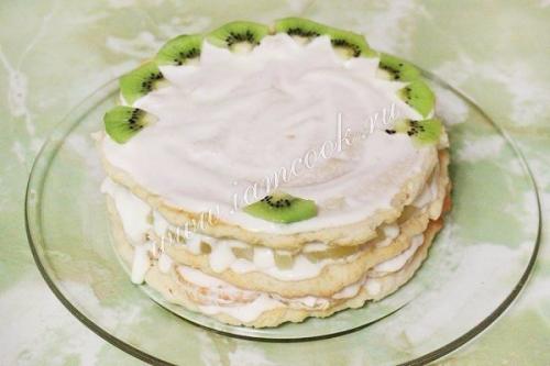 Сметанный торт с фруктами. 06 Сметанный торт с фруктами. 06