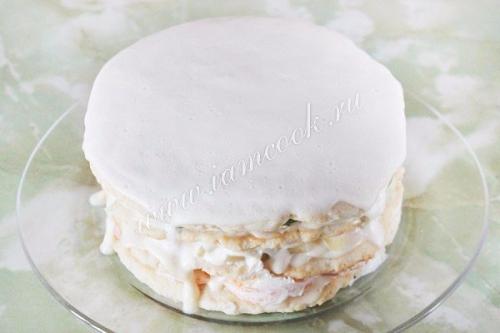 Сметанный торт с фруктами. 07 Сметанный торт с фруктами. 07