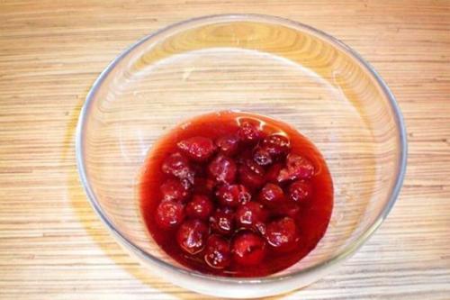 Слоеное желе из вишни и сметаны. 02