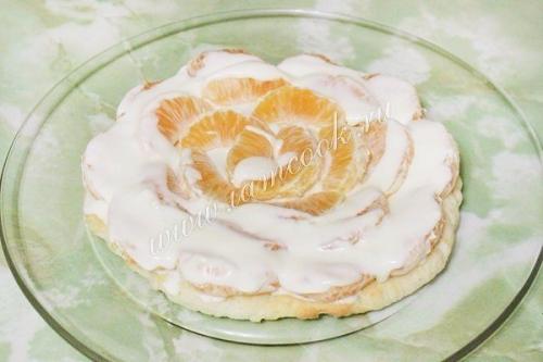 Сметанный торт с фруктами. 04 Сметанный торт с фруктами. 04