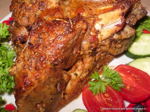 Сочная рулька, запеченная в горчице. 02 Сочная рулька, запеченная в горчице. 02