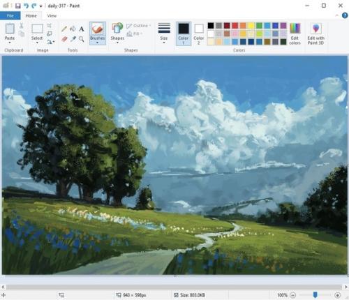 Тут один человек в пейнте рисует. 07