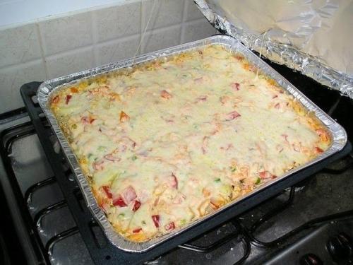 Мясо запеченное с консервированными грибами. 05 Мясо запеченное с консервированными грибами. 05