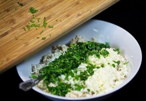 Шампиньоны с курицей и сыром. 03