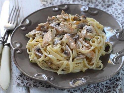 Паста с курицей и сметанным соусом. 02 Паста с курицей и сметанным соусом. 02